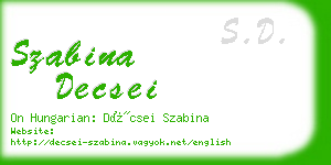 szabina decsei business card